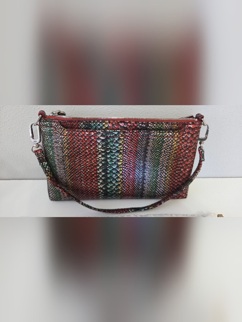 HOBO Darcy Multicolor Iridescent Snake-Embossed Crossbody Bag - Picture 2 of 7
